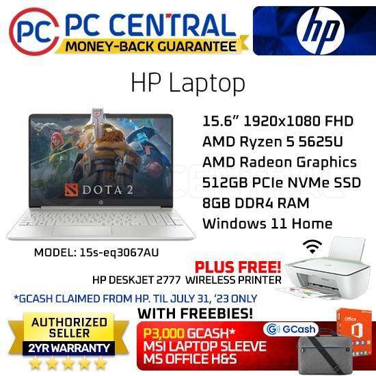 Hp Laptop (15sEq3067au) Amd Ryzen 5 5625u 512gb Ssd 8gb Ddr4 Ram Ms