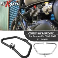 Motorcycle Bumper Engine Guard Crash Bar For Triumph Bonneville T100 T120 Bobber Street Cup Twin Thruxton 1200 2016-2022 Chrome Covers