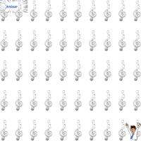 AMBOAE 100 Pcs โลหะสำหรับตกแต่ง จี้รูปโน้ตดนตรี สัญลักษณ์เพลง วินเทจ การหา สร้อยคอสำหรับผู้หญิง