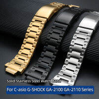 16มิลลิเมตรสแตนเลสที่เป็นของแข็งนาฬิกาวงสำหรับ C-Asio G-SHOCK GA-2100 GA-2110ชุดอุปกรณ์สายคล้องคอด้วยเครื่องมือผู้ชายสร้อยข้อมือ