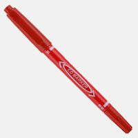12Pcs Double Head Marking ปากกาหมึกสีแดงหมึก0.51.0มม. หัวกลม Fine สี Marking Pen
