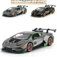 1:32 Lamborghini Huracan ST EVO Die-Castยานพาหนะรถโลหะผสมรุ่นเสียงและแสงรถลากรุ่นคอลเลกชันรถยนต์ของเล่น