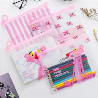 Kawaii The Pink Panther Desk Paper File Folder Document Organizer Bag Office School Pencil Pen Books Storage Bag Stationery