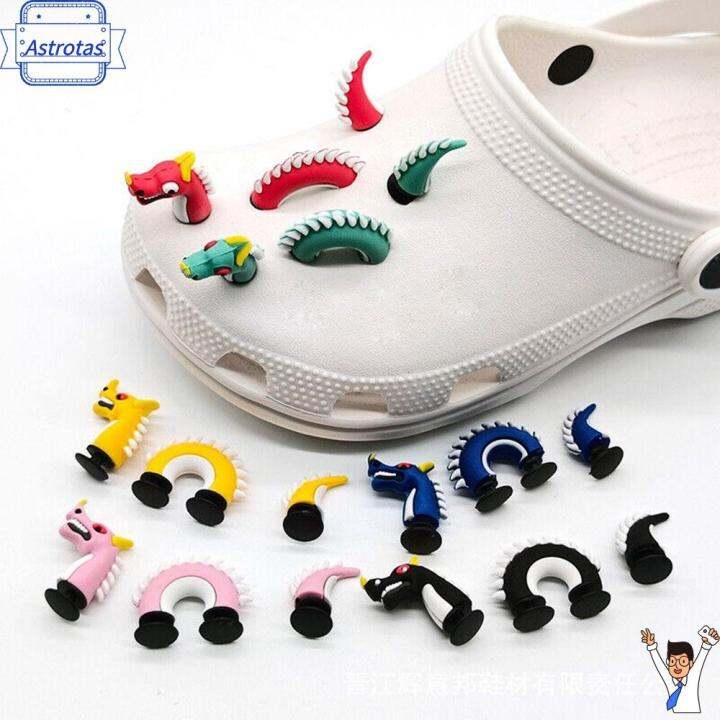 ASTROTAS 3D Shoes Buckle Clip Dragon Crocodile Snake Decorations for