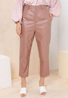 Lubna - Imitation Leather Tapered Pants