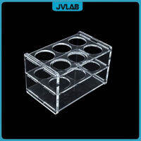 Plexiglass Rack สำหรับ Centrifuge Tube 50Ml โปร่งใส Plexiglass ผู้ถือแก้วอินทรีย์หลอดทดสอบขาตั้ง6ช่องระบายอากาศเส้นผ่านศูนย์กลาง30มม.