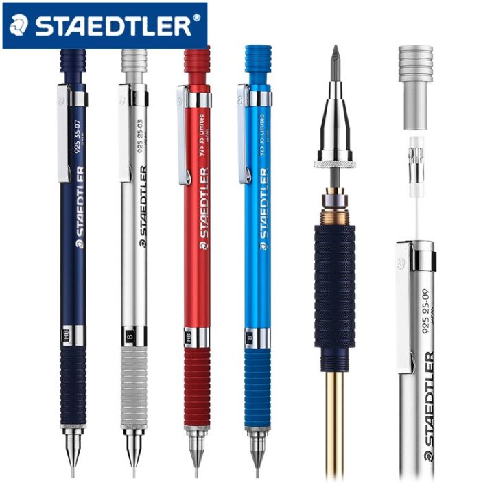 1pc-staedtler-mechanical-pencil-0-5mm-limited-edition-chinese-red-925-35-05nw-metal-material-sketch-writing-stationery