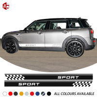 2 Pcs Racing Sport Checkered จัดแต่งทรงผมรถประตูด้านข้าง Stripes สติกเกอร์ Body Decal สำหรับ MINI Cooper S Clubman F54อุปกรณ์เสริม