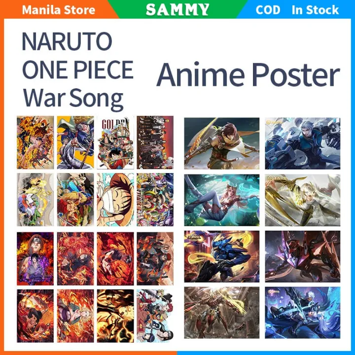 8pcs Anime Posters One Piece Hunter Arena Of Valor Poster Genshin