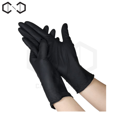 ถุงมือยาง ถุงมือทริม ถุงมือไนไตรแท้ไม่ผสม ฟู้ดเกรด ถุงมือศรีตรัง หนา 3.5 mil กล่องดำ ถุงมือสัก ถุงมือดำ ถุงมือยางดำ