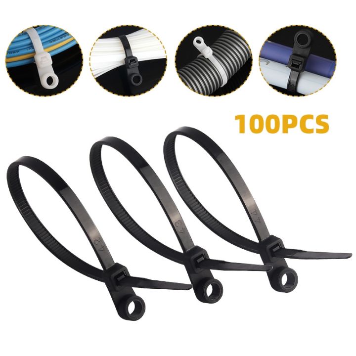 100pcs-nylon-cable-tie-4x200-fixed-cable-tie-nylon-cable-zip-ties-with-screw-hole-mount-self-locking-loop-wrap-bundle-tie-straps