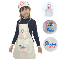 Children Pretend Doctor Nurse Game Toy Girl Play House Performance Nurse Set Apron Hat Play Nurse CosPlay Toy Gift For children