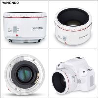 YONGNUO ที่ F1.8 Yn50mm II รูรับแสงกว้างกว้างพิเศษ MF 50มม. ตัวยึดโลหะโฟกัสอัตโนมัติแบบไพรม์เลนส์มาตรฐานสำหรับกล้อง Canon DSLR