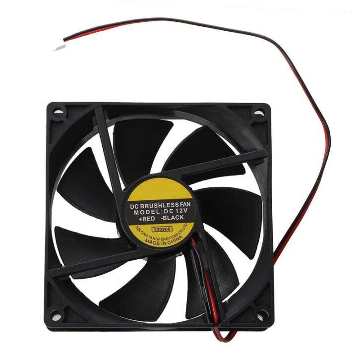 Black Plastic Square 9025 90 X 90 X 25mm DC 12V 0 25A Cooler Fan
