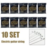 10set Metal Electric Guitar Strings Set MOGE GE09 Practiced Hexagonal Steel 6 String 09 42inch For Guitar Musical Instrument