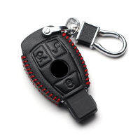 【CW】Genuine Leather Car Key Cover Keychain Case for Benz CLS CLA GL R SLK AMG A B C S Class Remote Holder Accessories