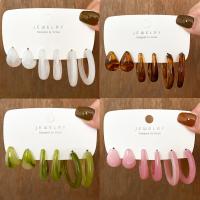 【YF】▫▲  Hoop Earring Sets for Bohemia Colorful C-Shaped Earrings Fashion Jewelry Gifts