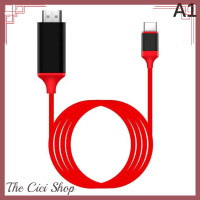 [ร้าน Cici] USB 4K 1080P 3.1 Type C ถึง HDMI-เข้ากันได้สายอะแดปเตอร์สาย USB-C สายเคเบิลสำหรับ Macbook โปรโครมบุ๊กพิกเซล