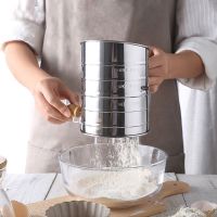 Stainless Ateel Cup Type Flour Sieve  Hand Shaking Inclined Scale Flour Sieve  Baking Tool  Kitchen Accessories