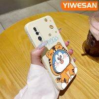 YIWESAN เคสสำหรับออปโป้ไฟนด์ X2โปรเคสลายการ์ตูนโดราเอมอนเคสโทรศัพท์ดีไซน์ใหม่บางแบบสร้างสรรค์เคสป้องกันขอบสี่เหลี่ยมเคสนิ่มเคสปลอกซิลิโคนกันกระแทก