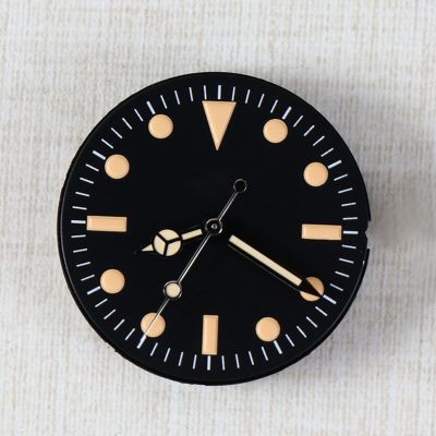 Vintage Style NH35 NH36 Watch Blank Dial Green Luminous Hand Nh35dial Date Window Watchhand Nh35hand 369 Dial Accessories NH36