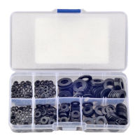 350PCS Black Nylon Flat Washer Set M2 M2.5 M3 M4 M5 M6 M8 Plastic Nylon Sealing Spacer Gasket Ring Assortment Kit