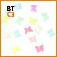 BTC3 400pcs อะคริลิค ลูกปัดอะคริลิค สีผสมกัน ทึบแสงและทึบ ลูกปัดผีเสื้อ ลูกปัดทำมือ ผีเสื้อรูปผีเสื้อ ลูกปัดสีพาสเทลทึบแสง ทำเครื่องประดับ DIY