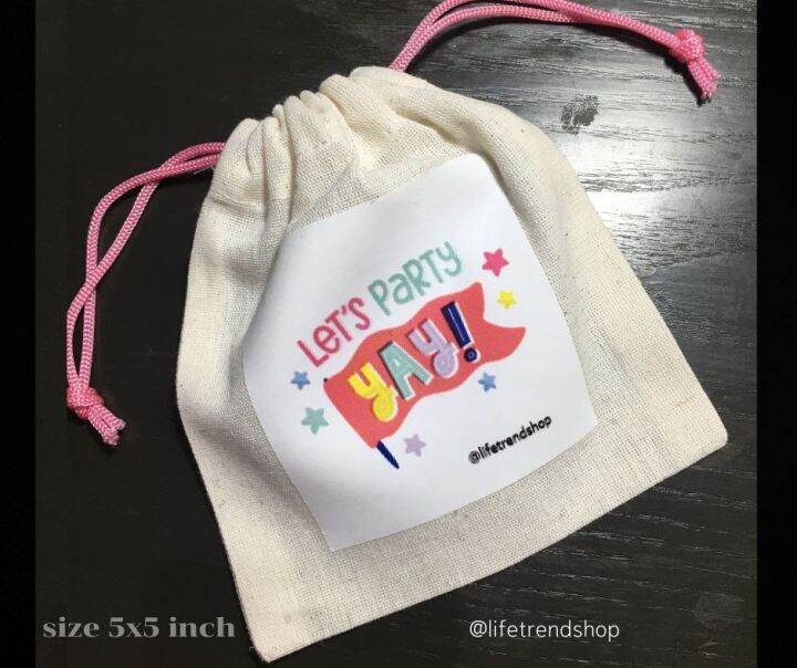 gift-bag-hbdถุงของขวัญน่ารัก-แยกเก็บของ-เก็บหูฟังไอโฟน-กุญแจขนาด-5x5inch-หลายดีไซน์