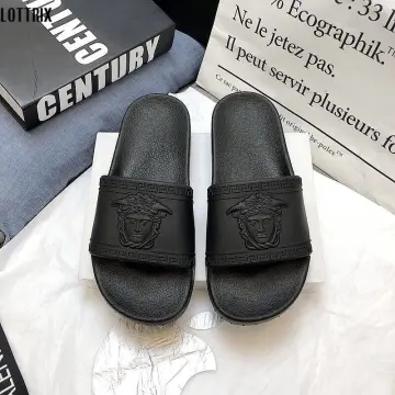 Women's versace slides sale hot sale