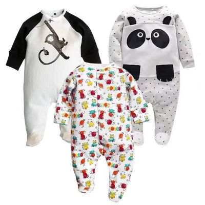 Baby Girls Sleepers Pajamas Babies Newborn Boys Jumpsuits 2 PCS/lot Infant Sleepsuit Sleepwear 0 3 6 9 12 Months Baby Clothes