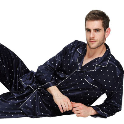 Mens Silk Satin Pajamas Set Pajamas Set PJS Sleepwear Set Loungewear U.S,S,M,L,XL,XXL,3XL , 4XL