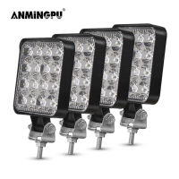 ANMINGPU ไฟ LED ขนาดเล็กบาร์ไฟทำงาน12โวลต์24โวลต์42วัตต์48วัตต์แถบไฟ LED สำหรับปิดถนนรถบรรทุกเรือ SUV 4X4รถ A Barra LED Lightbar