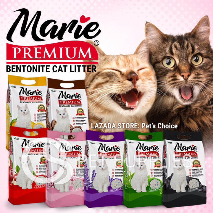 FIPROMarie Premium Bentonite Cat Litter Eliminates Odor, Fast Clumping, and Hypoallergenic 10L