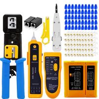 Network Tool Crimping Cutter Wire Stripper Wire Tacker Cable Tester Network Via Pliers Test