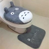 3Pcs/set Thickening Cartoon Totoro Toilet Seat Cover Soft Velveteen Toilet Potty Sets Warm Cushion Mat Toilet Covers