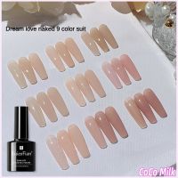 Coco Milk Ruieo Fian Ice Through Nail ร้านทำเล็บเปลือยสีขาวสำหรับทำเล็บ Po-Lish Nail Po-Lish Ice Through Nail