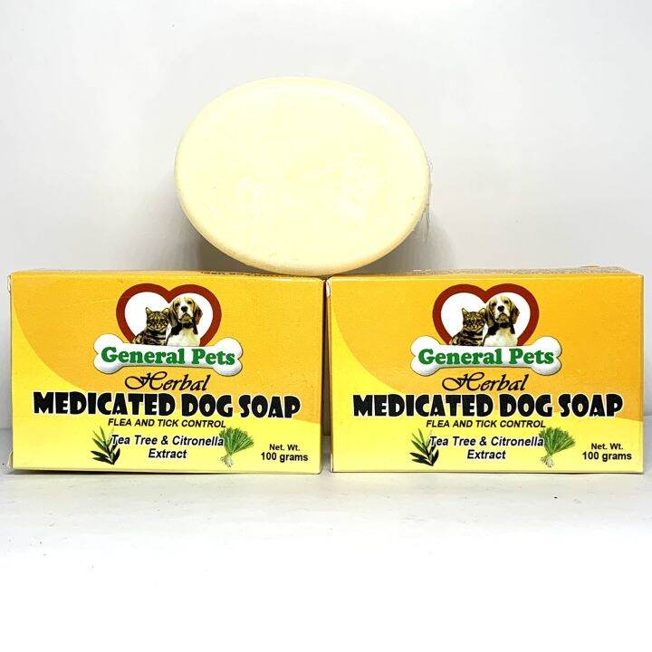 [AGRIVET] 2boxes General Pet Herbal Medicated Dog Soap Flea and Tick