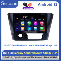 Seicane 9 นิ้ว 2.5D QLED Touch Screen Android12.0 หัวหน้าหน่วยเครื่องเล่นวิทยุ 1997-2008 Mitsubishi Lancer Mitsubishi Mirage LHD GPS นำทางบลูทู ธ ระบบเสียงรถยนต์สนับสนุน Mirror-Link 4G WiFi