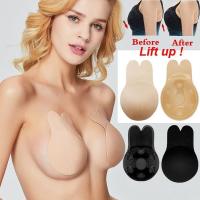 Women Push Up Bras For Self Adhesive Silicone Strapless Invisible Bra Reusable Sticky Breast Lift Up Tape Kawaii Rabbit Bra Pads