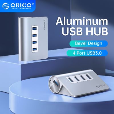 อลูมิเนียม ORICO USB ฮับ4พอร์ต USB 3.0ฮับความเร็วสูงฮับแบบพกพาแยกขนาดเล็กสำหรับคอมพิวเตอร์แล็ปท็อป PC มี1เมตรสายข้อมูล Feona