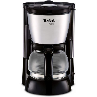 Tefal CM1108 เครื่องชงกาแฟมินิคอมแพ็ค (0.6L) 6 ถ้วย 600W สีดำ