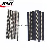 20pcs 10 pairs 50 Pin 1x50 Single Row Male and Female 1.27 Breakable Pin Header PCB JST Connector Strip for Arduino Black