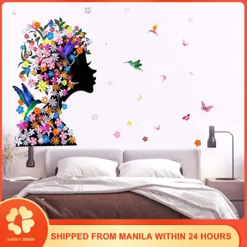 Beauty Eyes And Butterfly Wall Stickers Living Room Bedroom Decoration  Wallpaper Mural Pvc Stickers Art Decals