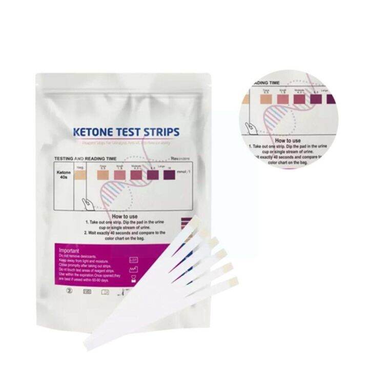 [HOT] 100 Strips/bag Ketone Test Paper Urine Ketone Test Keto