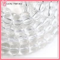 LUCKY HAIRACC วงกลมวงกลม ลูกปัดคริสตัลคริสตัล 8mm คะ กระจกสำหรับผู้หญิง ลูกปัดแก้วกลม กำไลข้อมือสร้อยข้อมือ สำหรับทำเครื่องประดับ