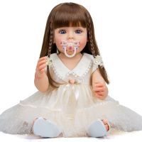 Newborn Reborn Baby Dolls Full Body Vinyl Silicone Girl Real Looking Toddler Toy for Kids Parents Interactive Games