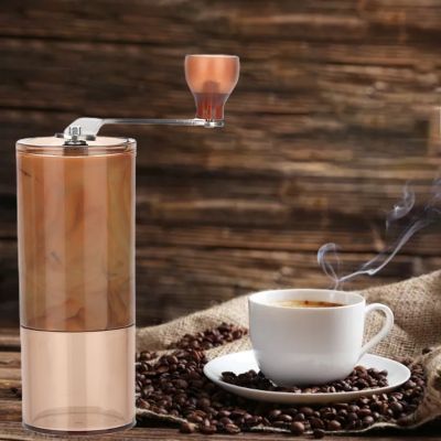 （HOT NEW）เครื่องบดกาแฟแบบแมนนวลพร้อมโรงสีข้อเหวี่ยง BurrHandle ทรงกรวยสำหรับกาแฟหยดเอสเพรสโซ่ฝรั่งเศส