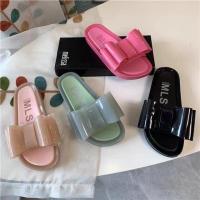 outside slippers bowknot beach flat shoes for womens with sweet jelly