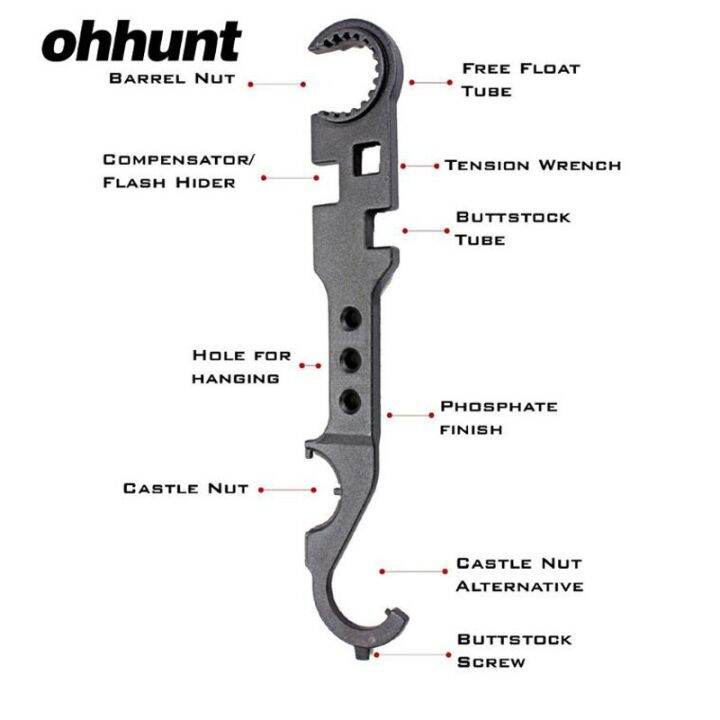 Ar15 Armorer Wrench Combo Armorer's Wrench Tool Handguard Tool Combo Wrench Tool Flash Hider