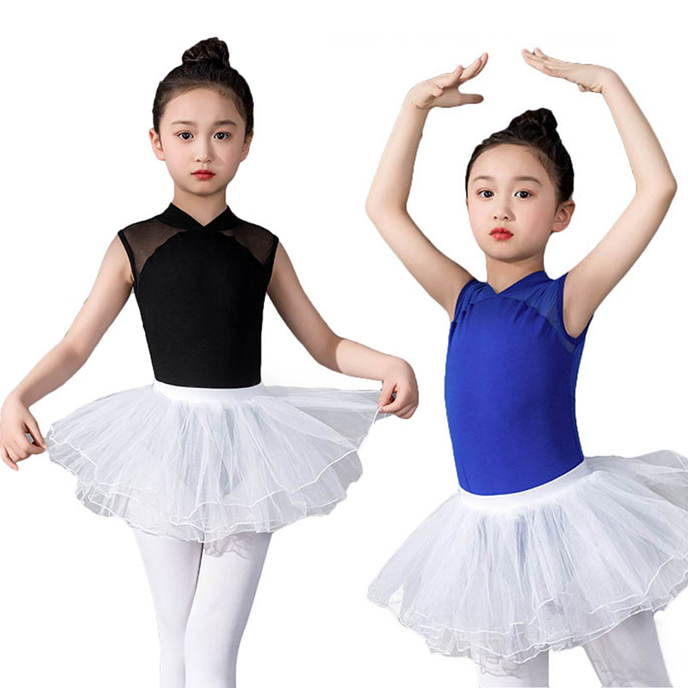 Girls Leotard Dress Ballet Dance Gymnastic Tutu Skirt Dancewear Costumes 2-14Y 